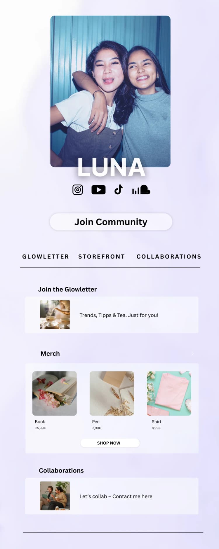 Links Mockup