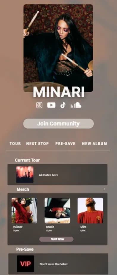 Links Mockup