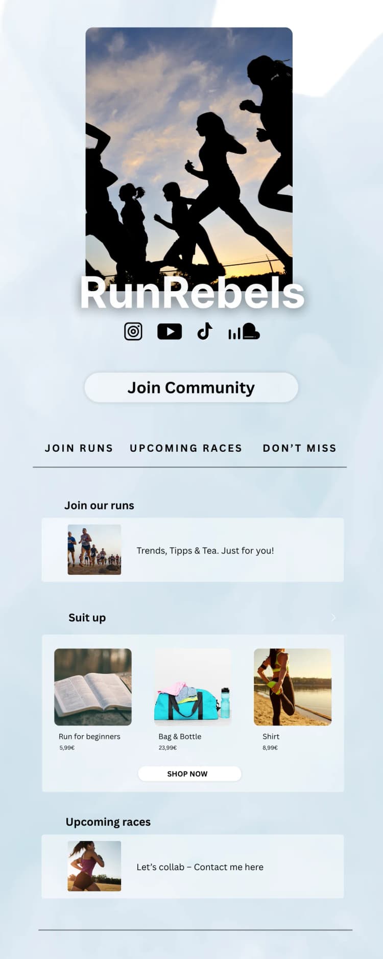Links Mockup
